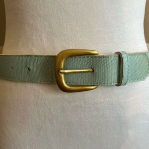 Chic Gold Buckle Pastel Green Belt S
